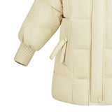Yellow Quilted Hooded Jacket