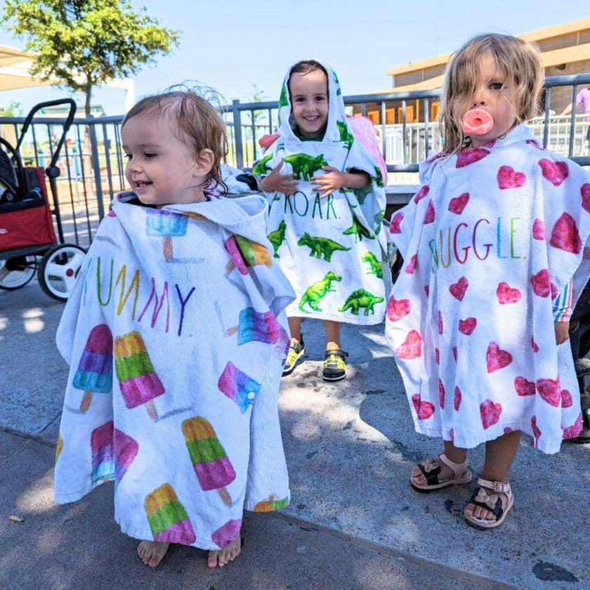 Kids Poncho and Beach Ball Combo