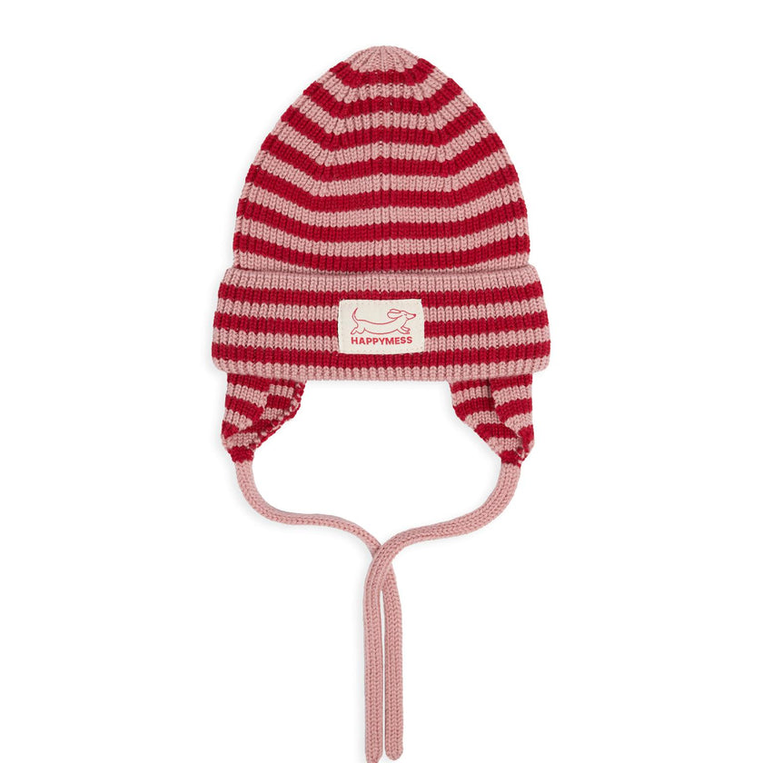children's merino hat - cherry frost