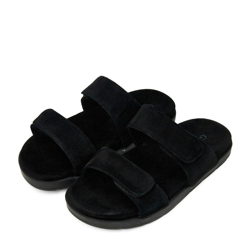 Rafa Double Velcro Strap Slides Slip Ons