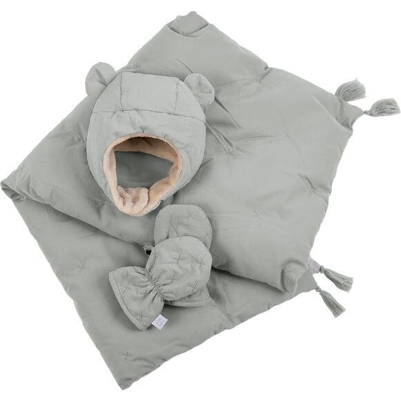 The Cub Set Airy | Mitten Hat & Blanket