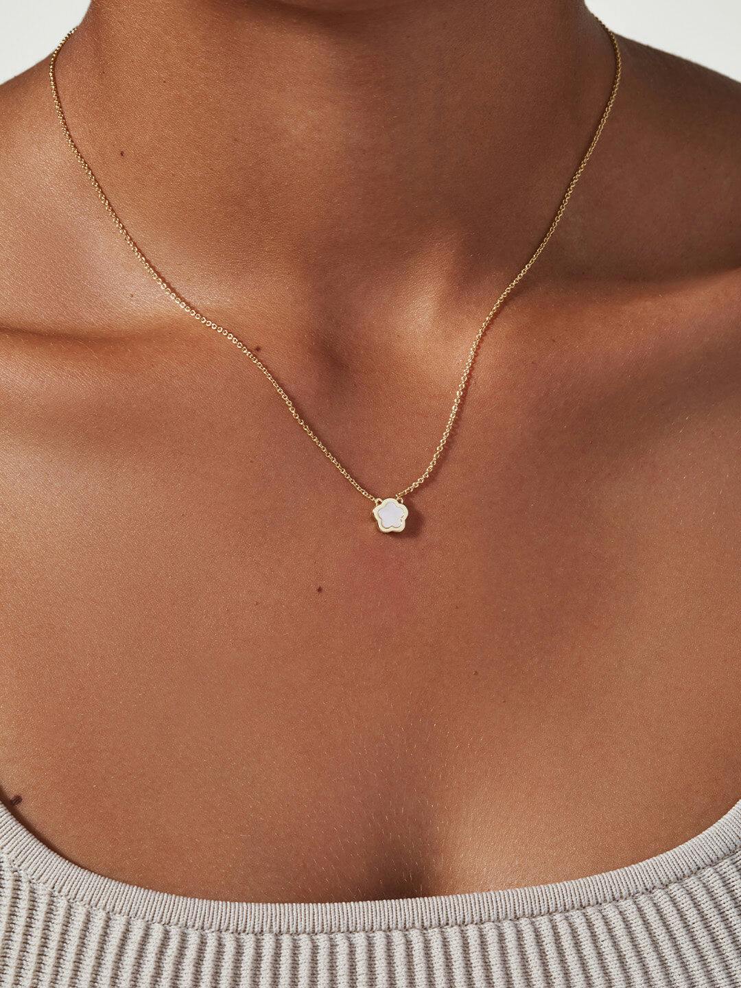 Mother of Pearl Inlay Flower Pendant - Saya