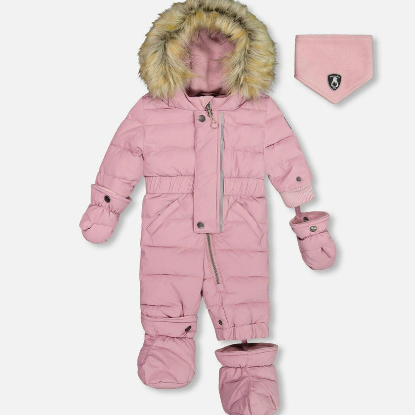 One Piece Baby Snowsuit Orchid