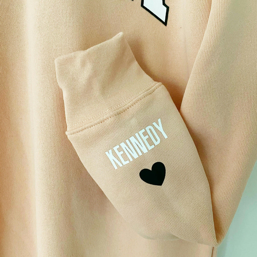 Mama Personalized Love on the Cuff Sweatshirt, Blush