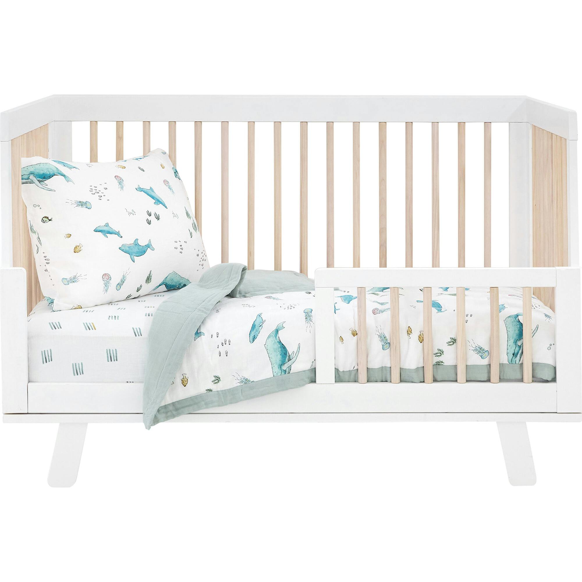 Cotton Muslin Toddler Bedding 3 Piece Set - Whales