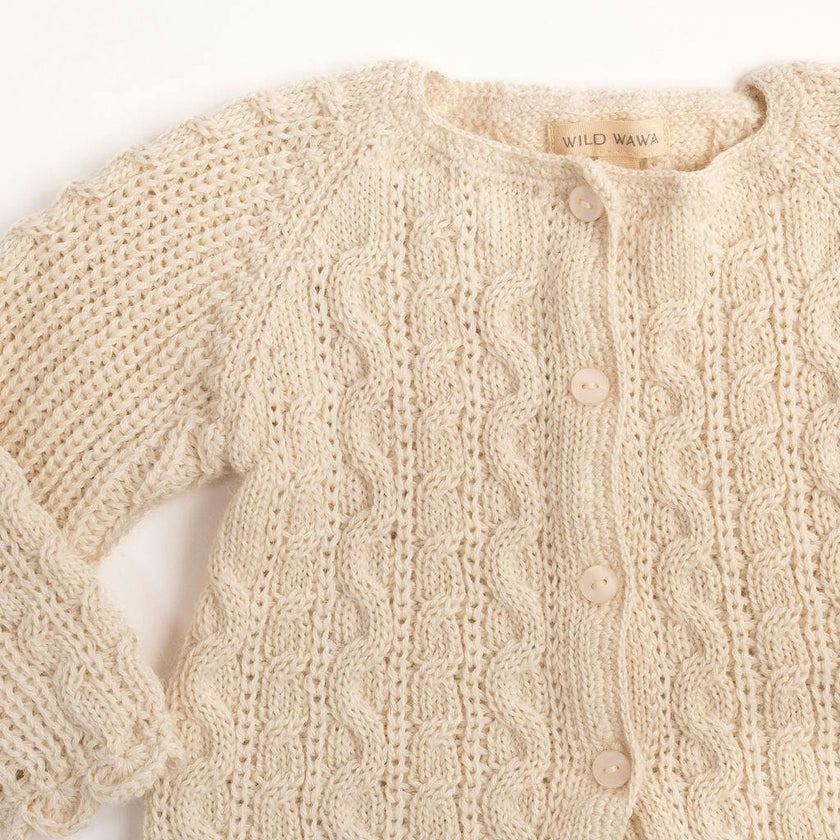 Royal Alpaca Knit Cardigan in Cream