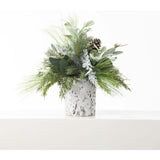 Mixed Winter Greenery & Pinecone Rustic Arrangement