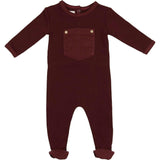 Corduroy Pocket Long Sleeve Footie