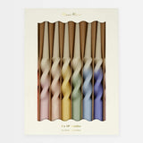 Rainbow Twisted Table Candles
