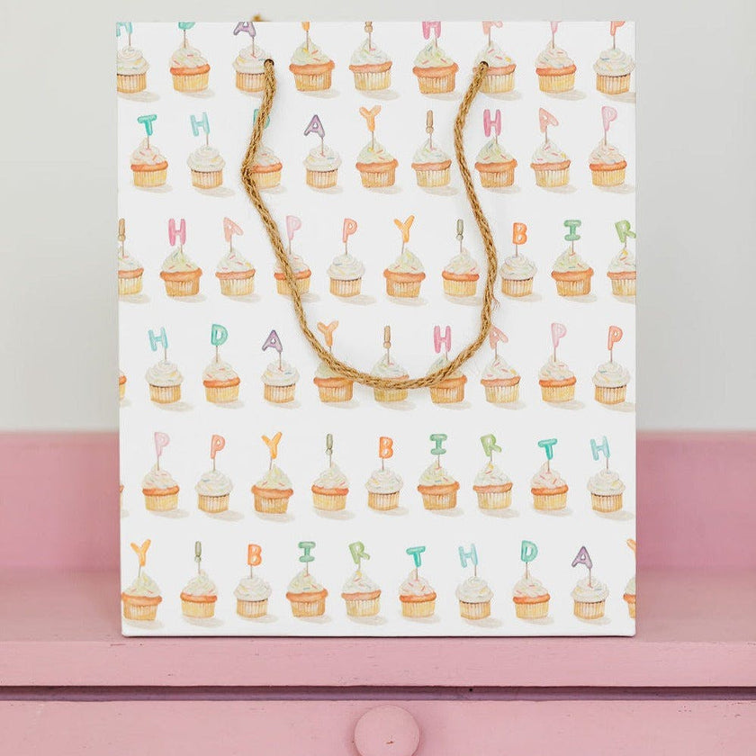 Birthday Cupcakes Gift Bag - Set of 3