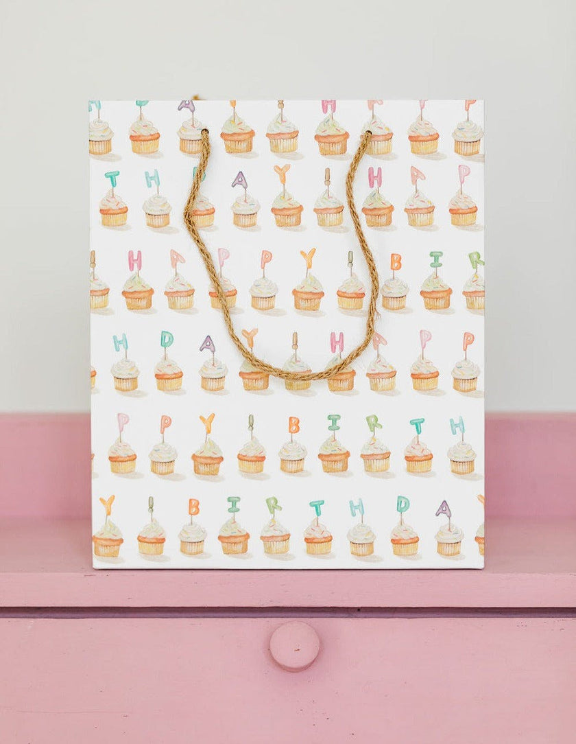 Birthday Cupcakes Gift Bag - Set of 3