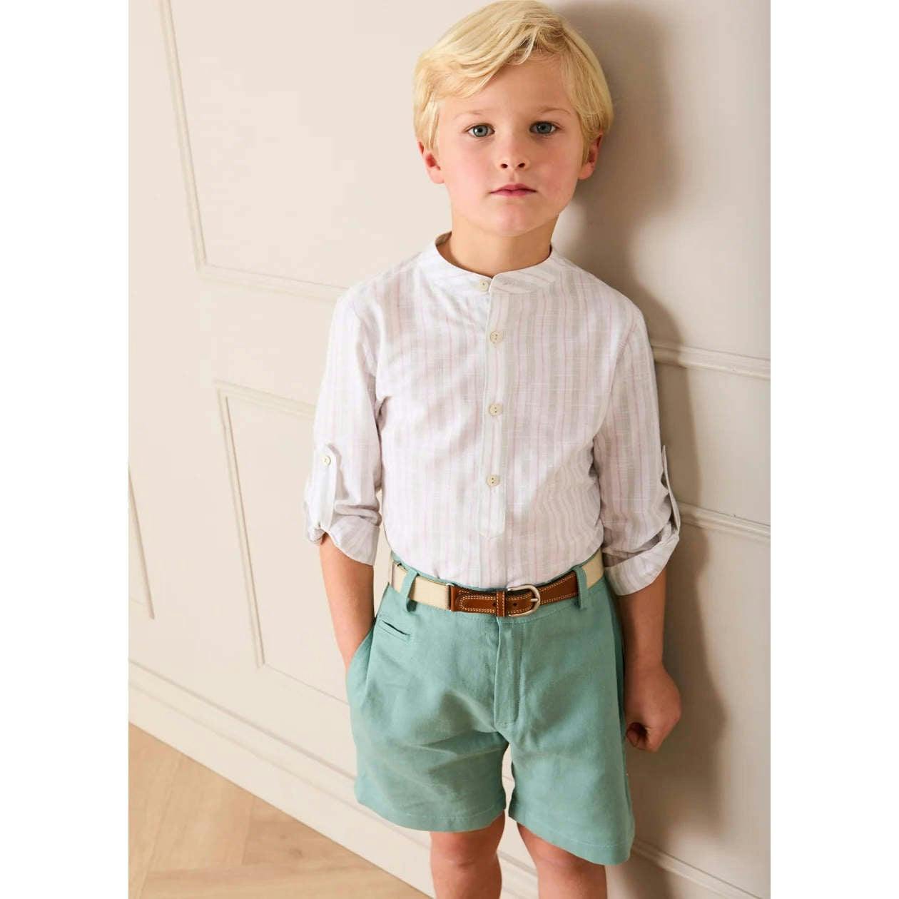 Plain Shorts in Sage Green (4- 10yrs)