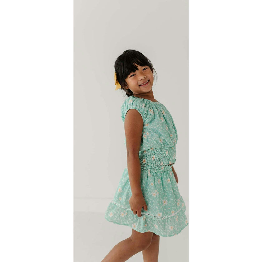 Smocked Eyelet Skirt