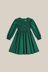 Mini Christmas Tree Dress in Emerald