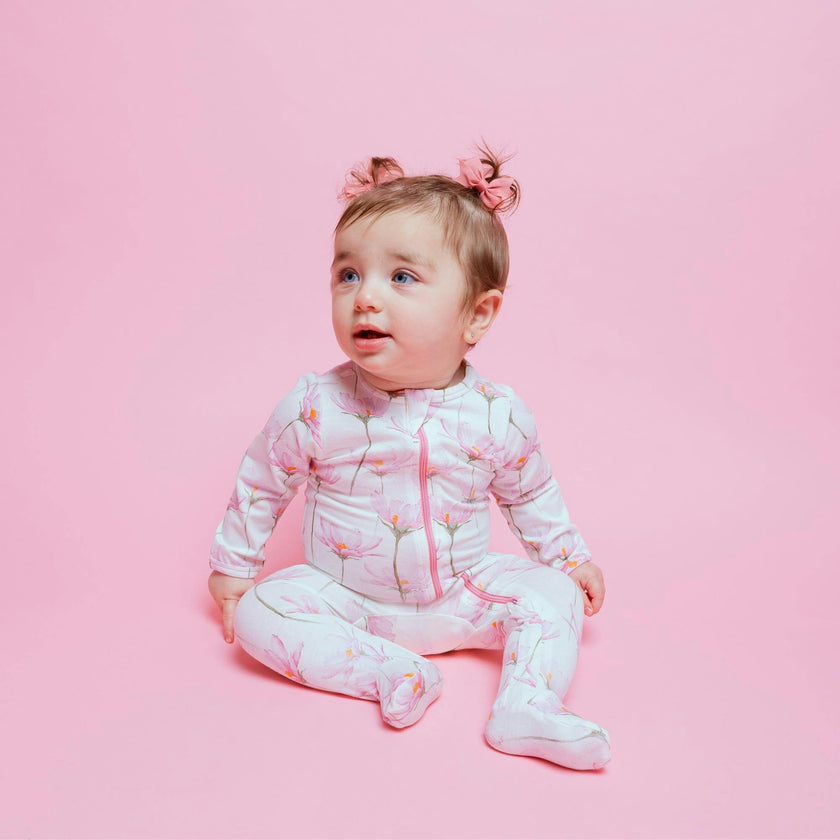 Zipped Long Sleeve Footed Onesie
