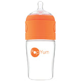 PopYum 9 oz Orange Anti-Colic Formula Making/Mixing/Dispenser Baby Bottle with #2 Medium Flow Nipple