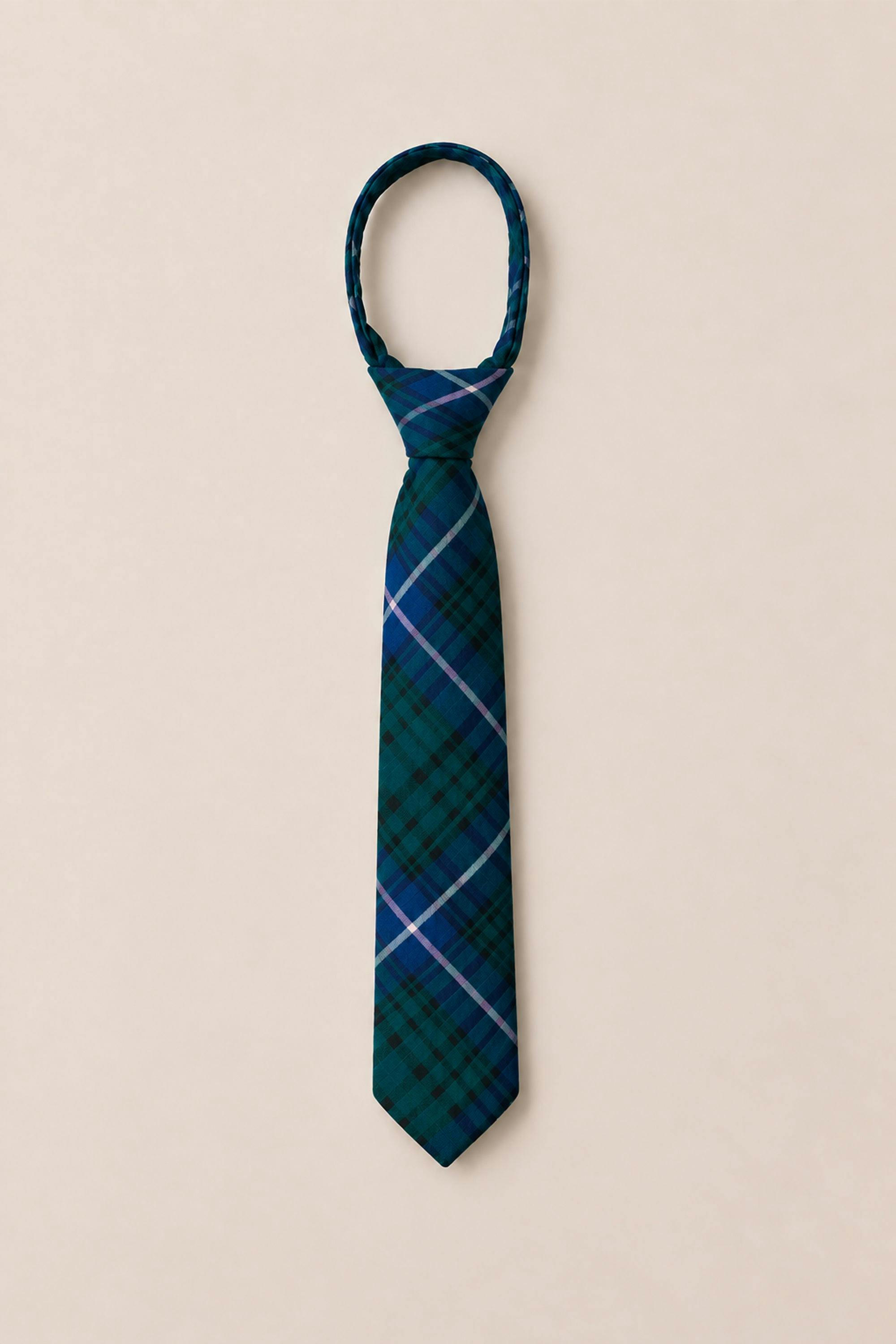 Ties in Emerald Plaid