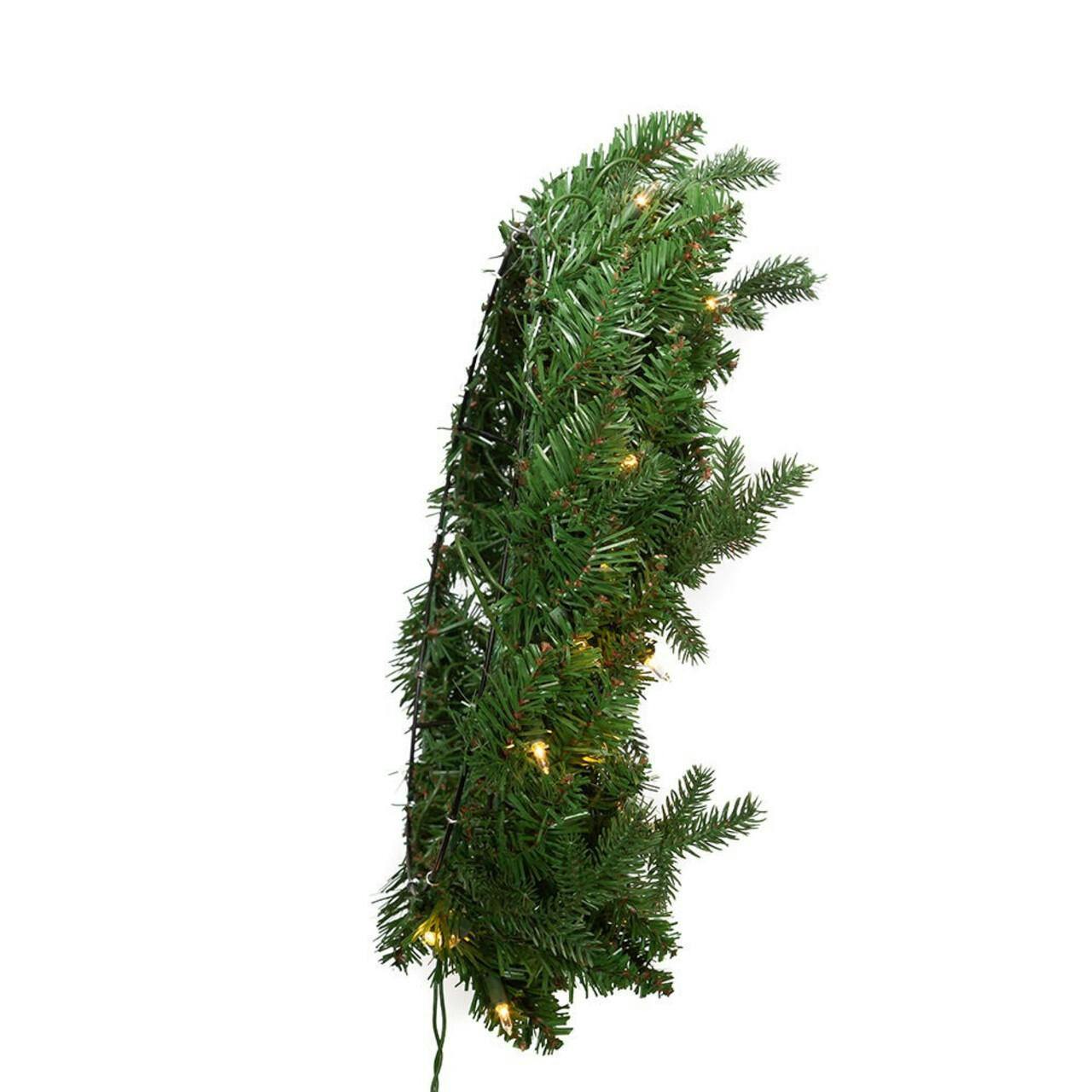 Kurt Adler 24-Inch Prelit Clear Jackson Pine Wreath