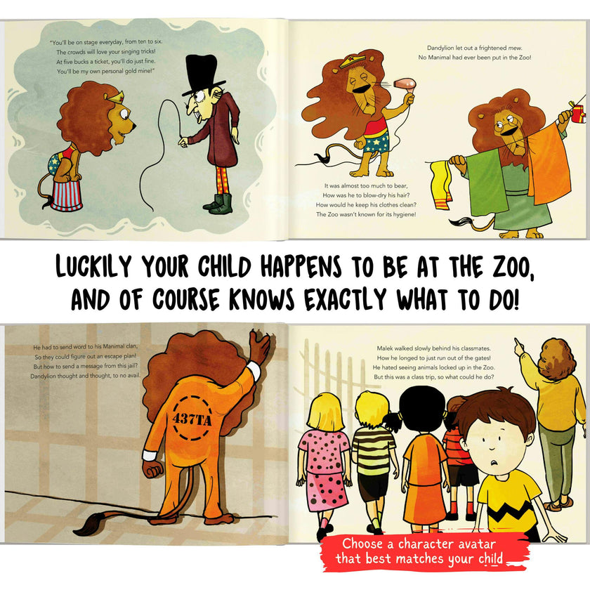 Your Child and the ZooKeeper: Your Child Escapes To Liberty! (Personalized Adventure Story)
