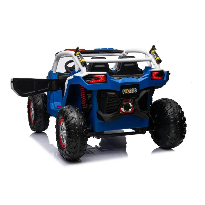 24V 4x4 Freddo Storm Police UTV 2-Seater for Kids with Lights & Sirens for Action-Packed Adventures