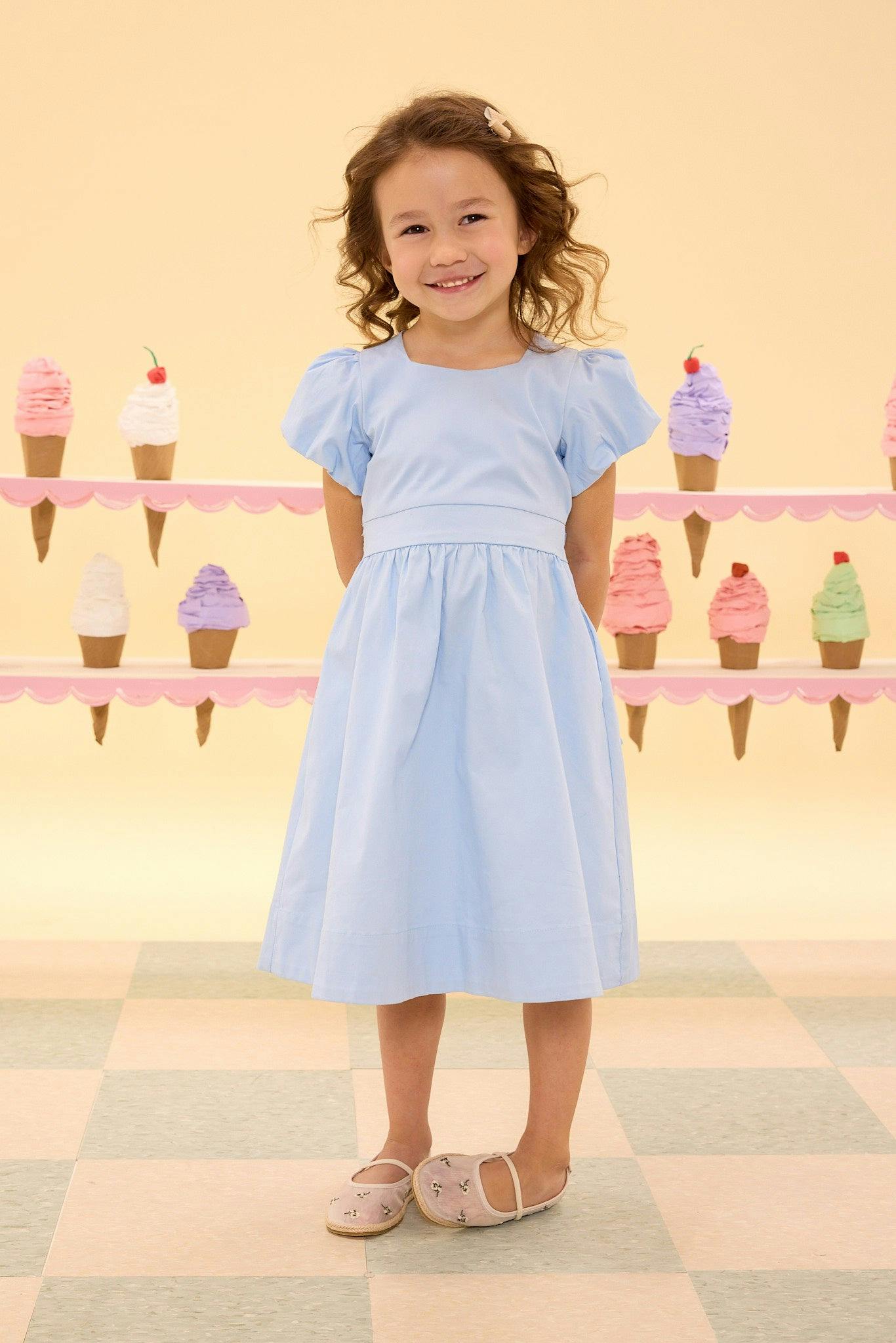 Mini Zella Dress in Sky Blue