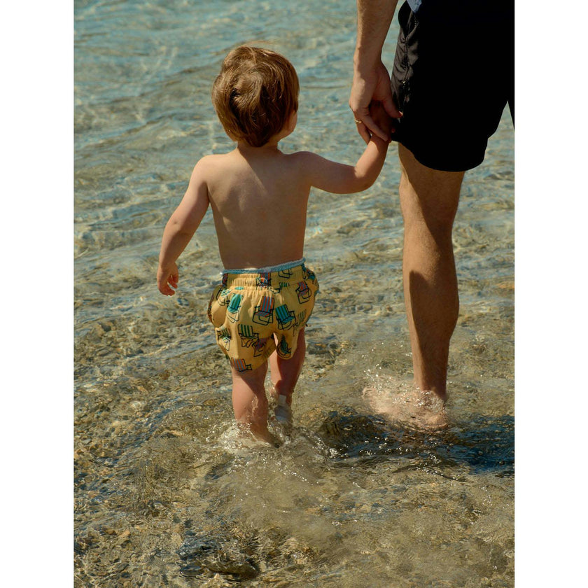 Retro Beach Chair Swim Trunks