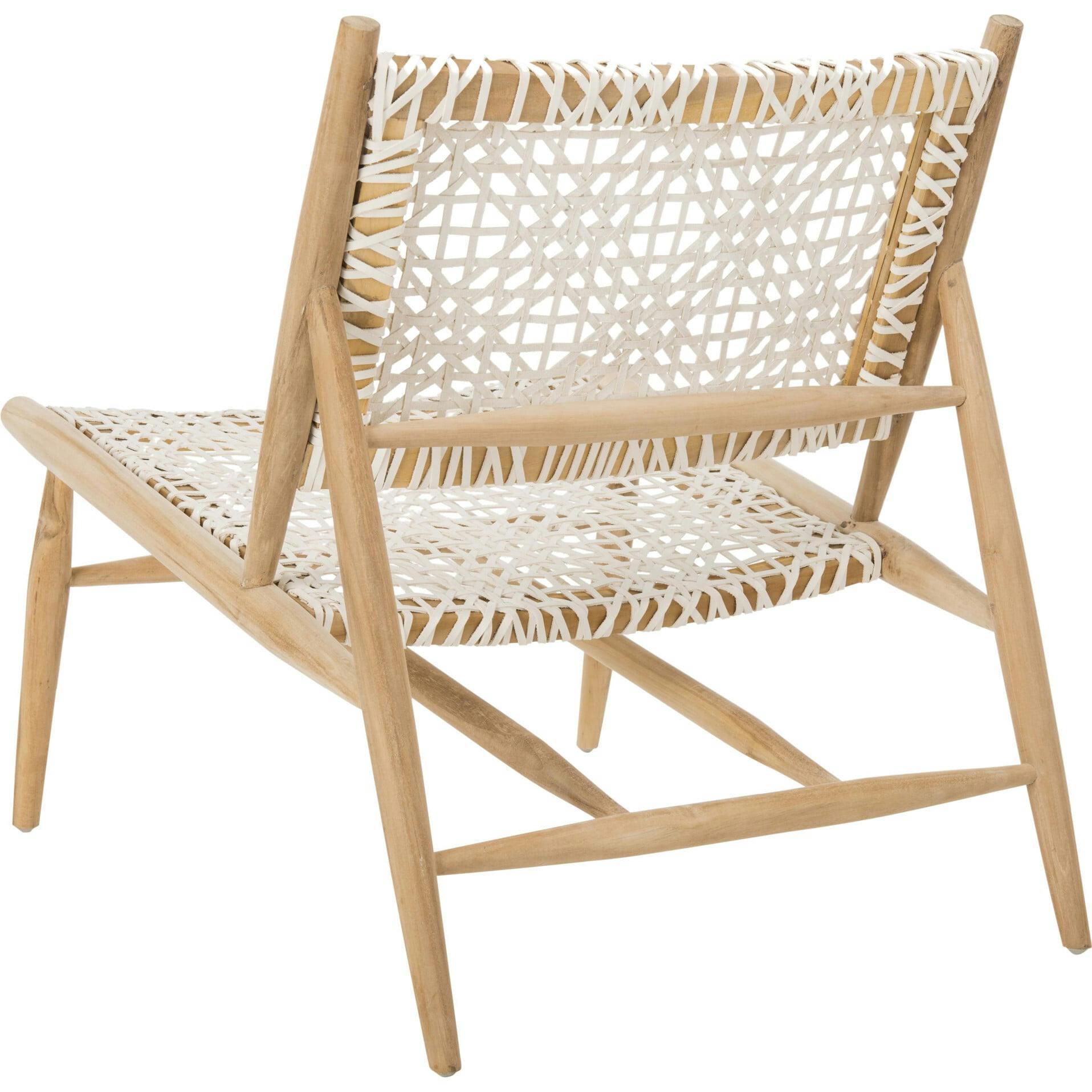 Bandelier Leather Weave Accent Chair