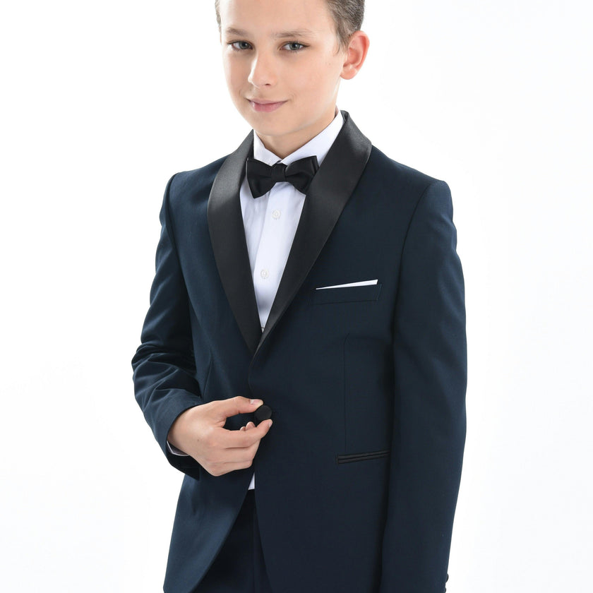 Navy Shawl Lapel Suit