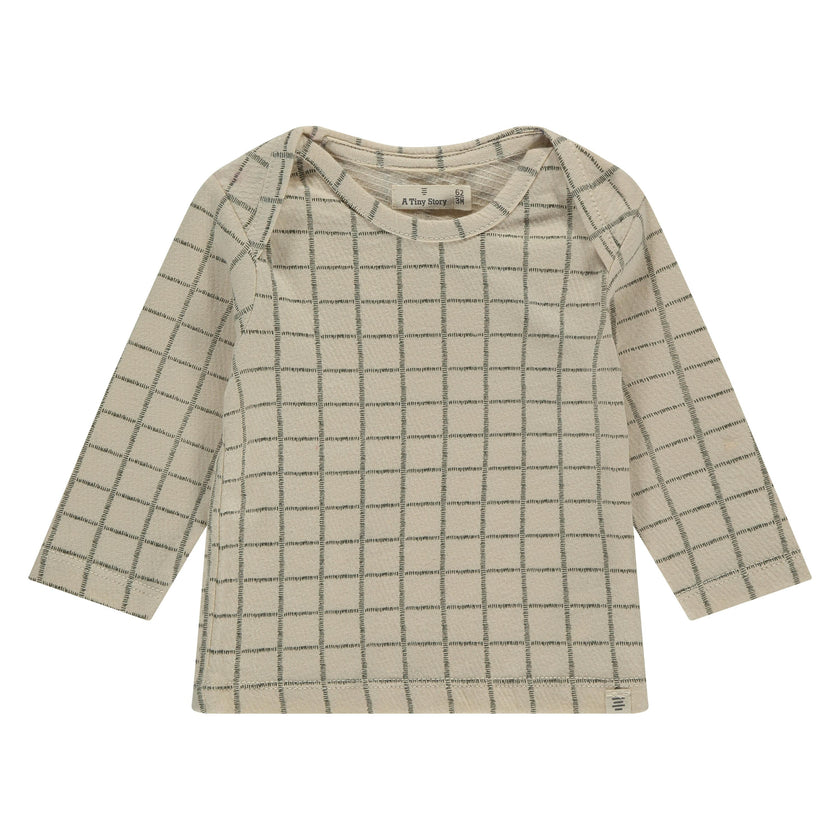 Window Pane Print Long Sleeve T-Shirt