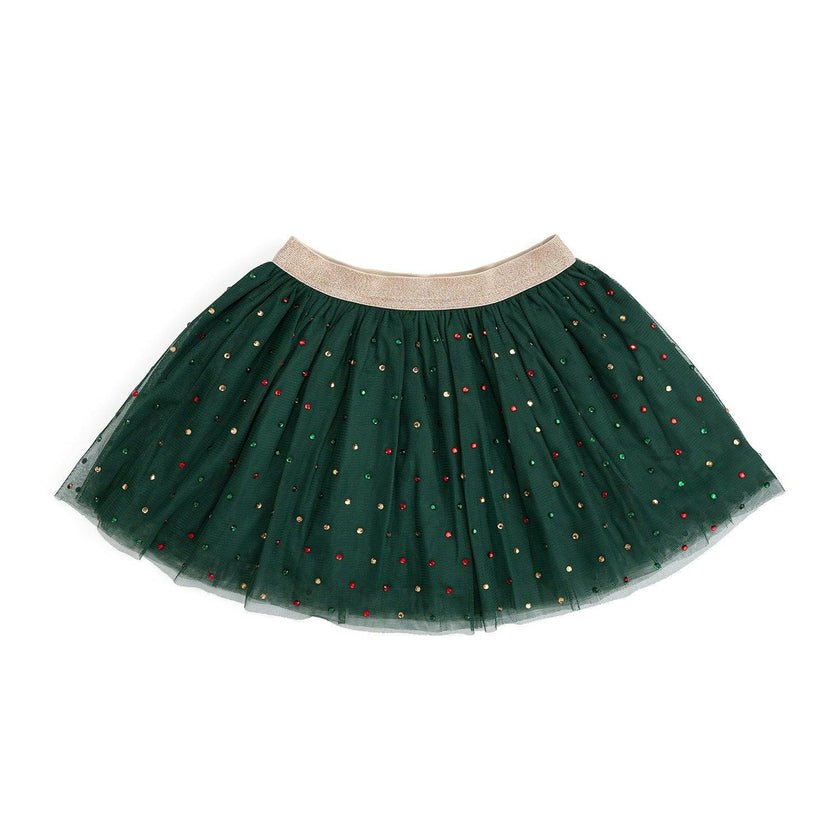 Emerald Rhinestone Christmas Tutu Skirt