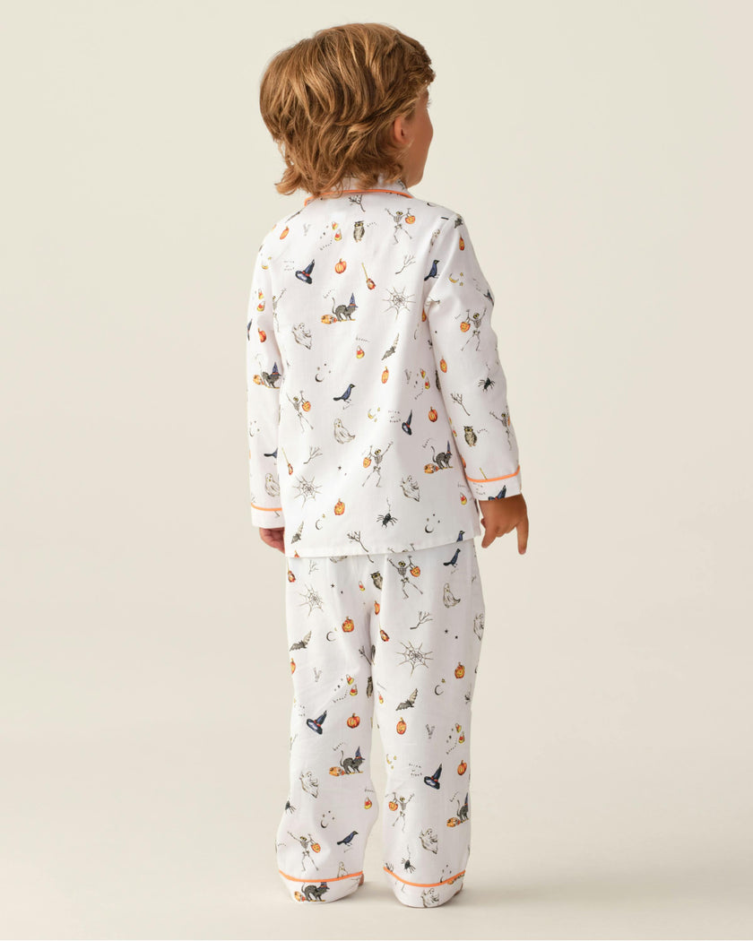 Kid's Twill Pajama Set in Trick or Treat