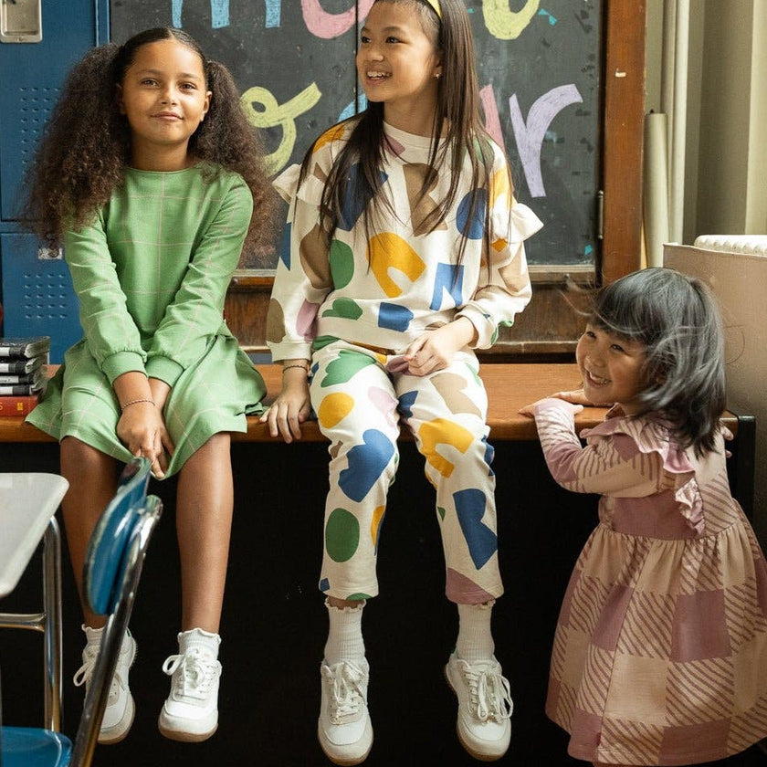 Recycled Cotton Mon Coeur Ruffled Sweatshirt