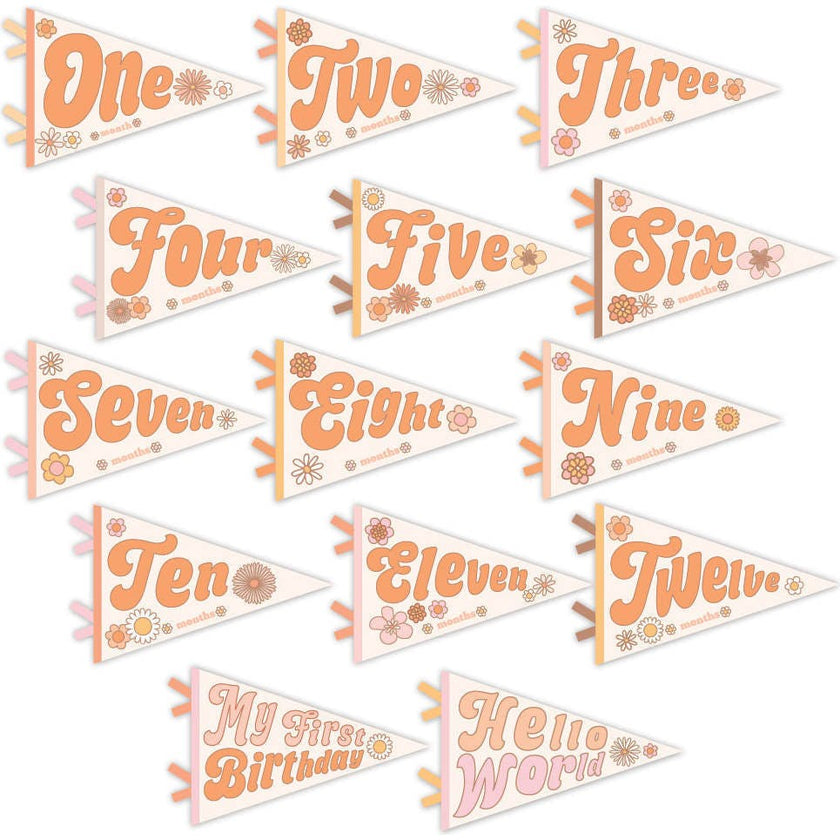 Flower Child Petit Milestone Pennant