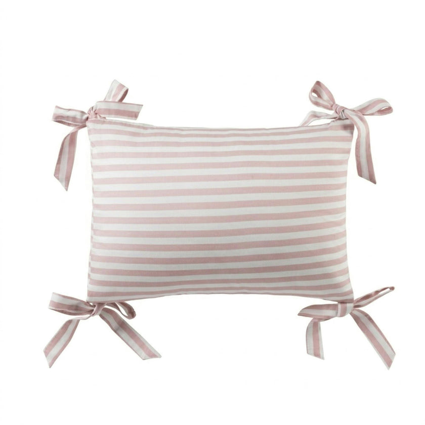 DH Block Stripe Pillow with Bows