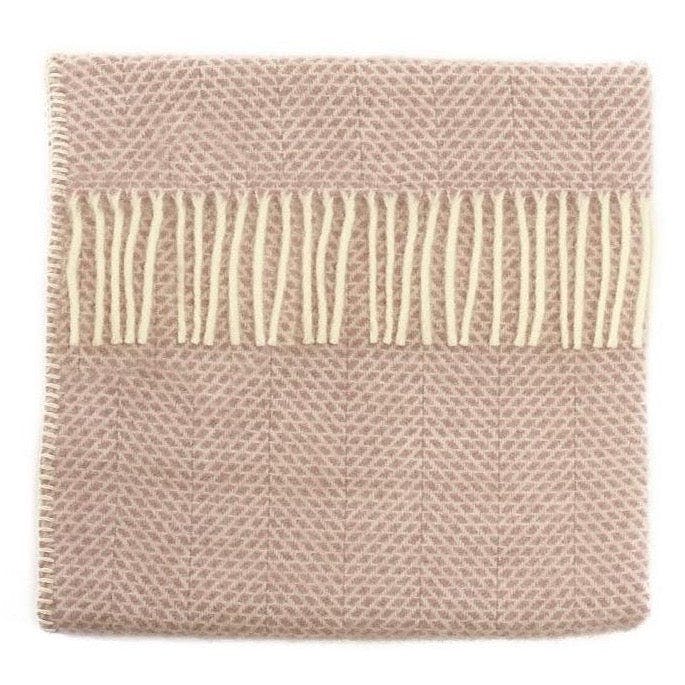 Mornington New Wool Baby Blanket - Dusky Pink