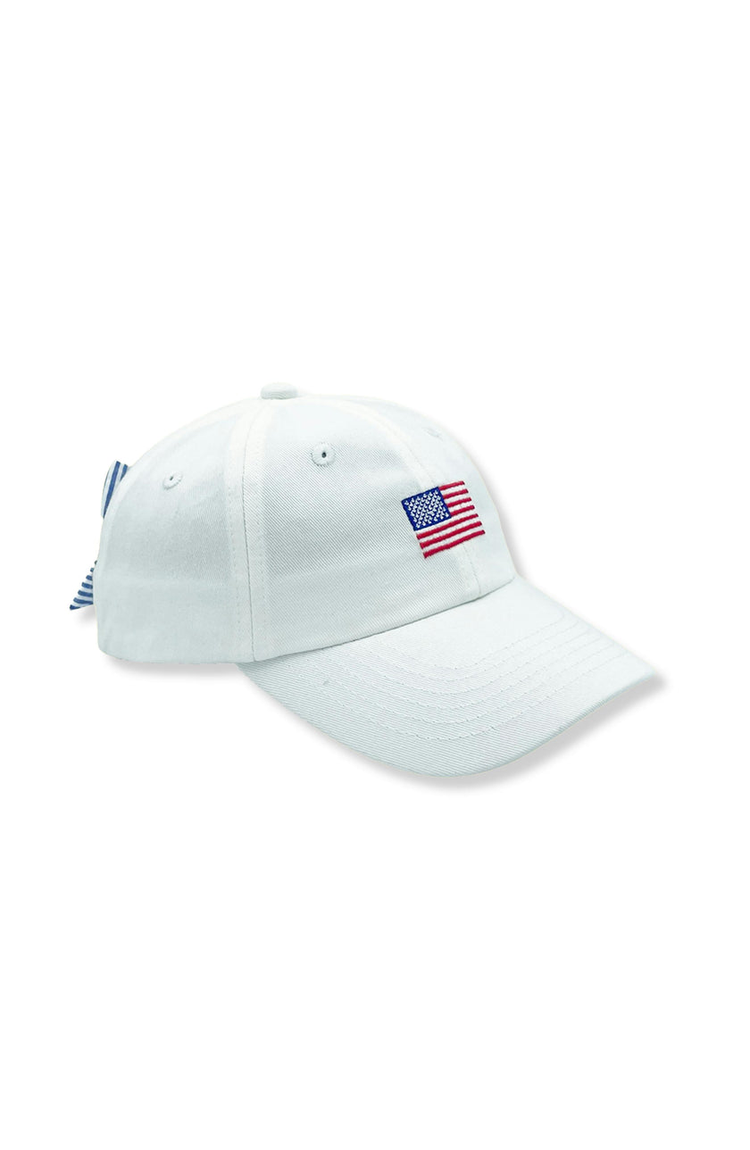 Women's Adult American Flag Bow Baseball Hat