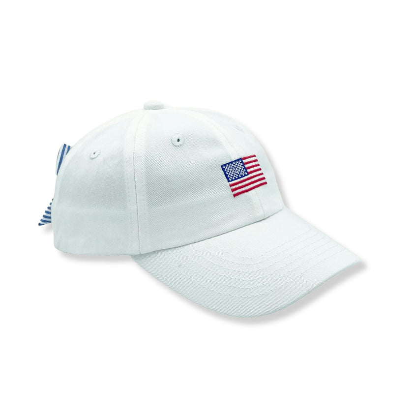 American Flag Bow Baseball Hat (Youth, Junior)