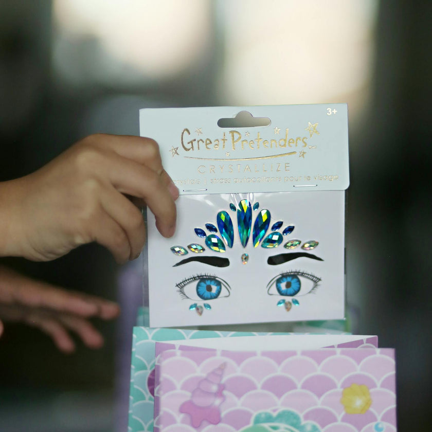 6 Packs Ocean Mermaid Face Crystals