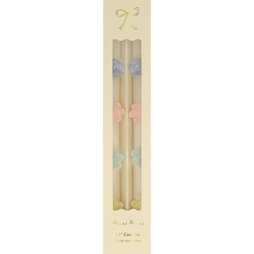 Pastel Flower Taper Candles