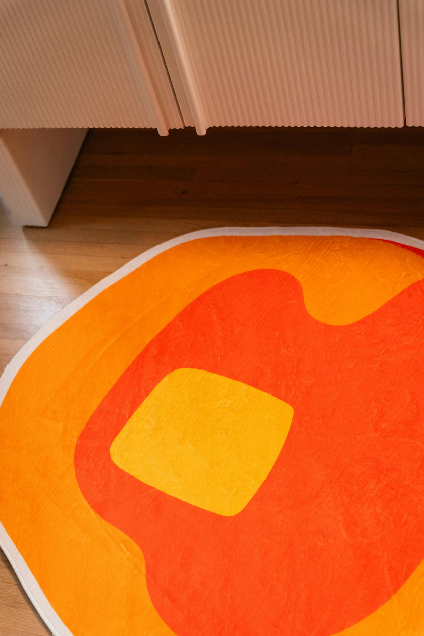 Yellow Irregular Pancake Rug by Becca Franks