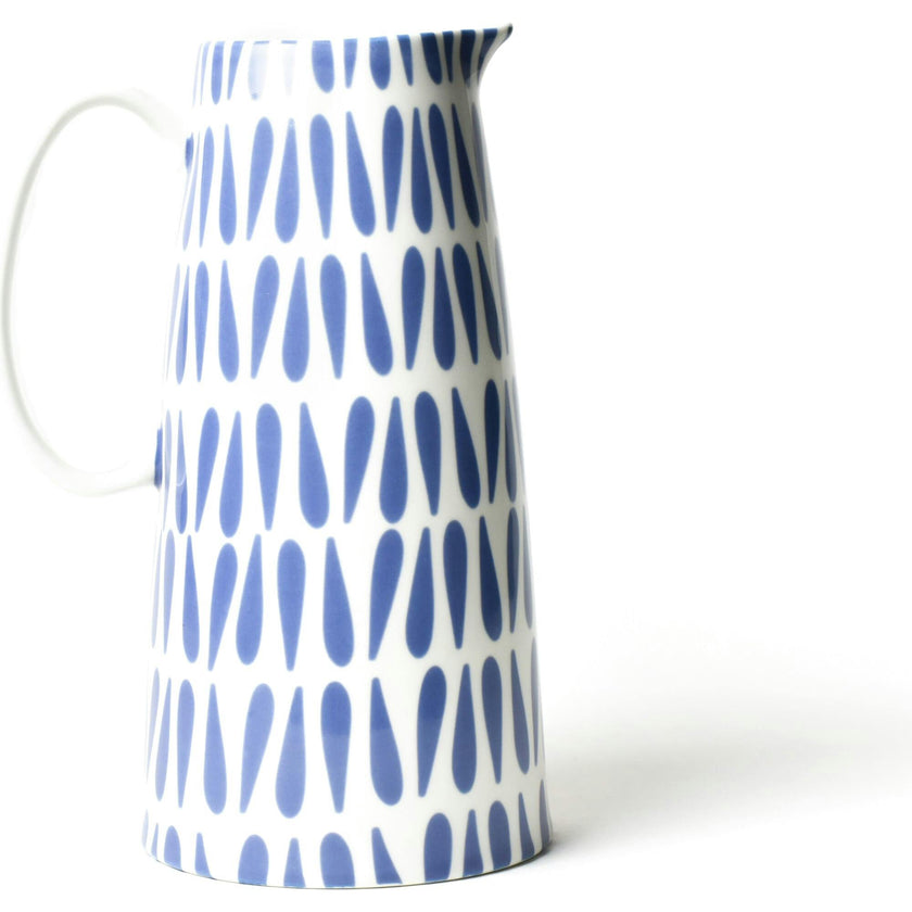 Iris Blue Drop Pedestal Pitcher