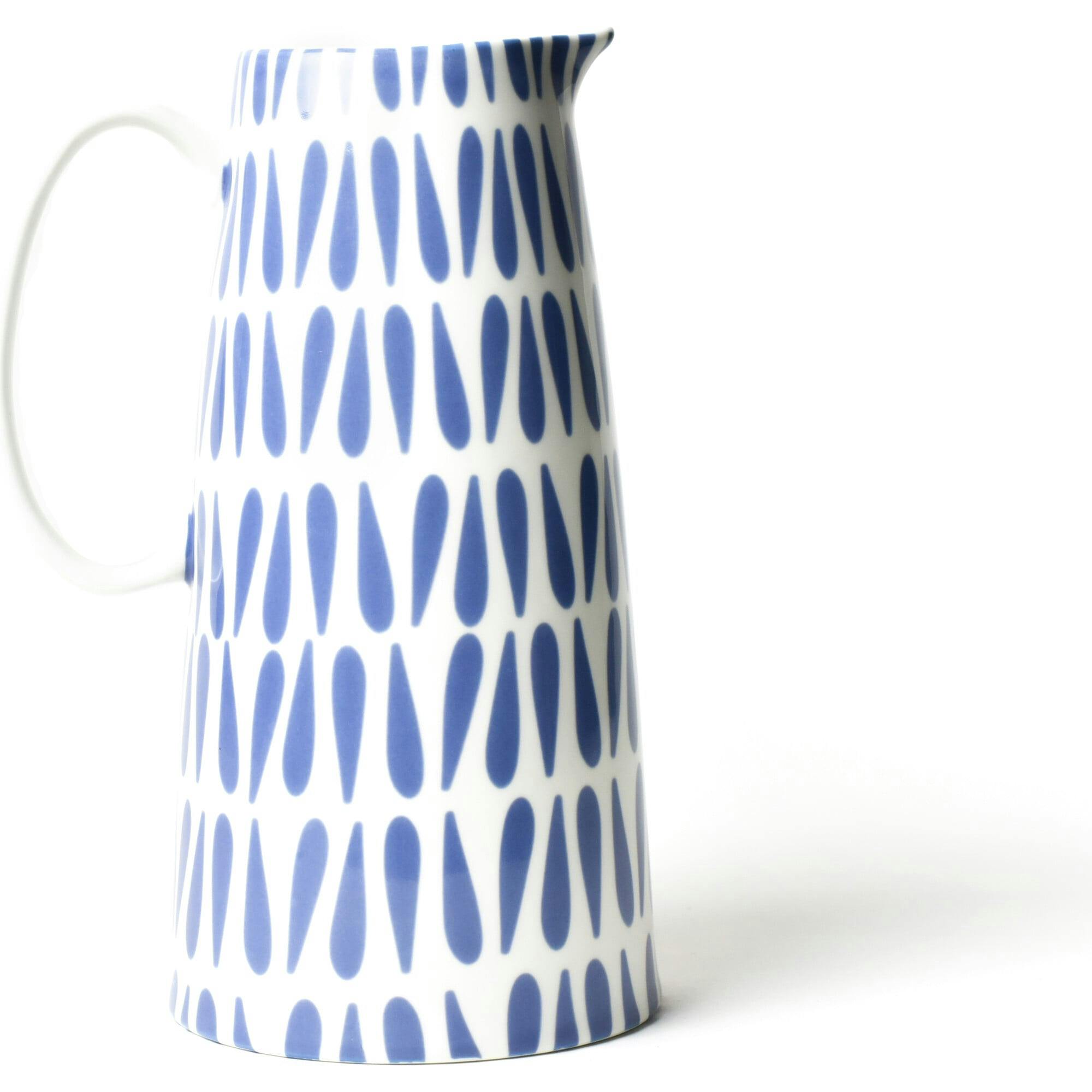 Iris Blue Drop Pedestal Pitcher