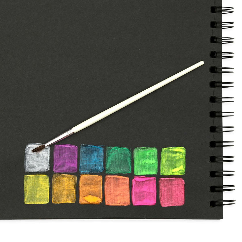 Chroma Blends Watercolor Paint Set - Neon - 12 Colors 1 Brush