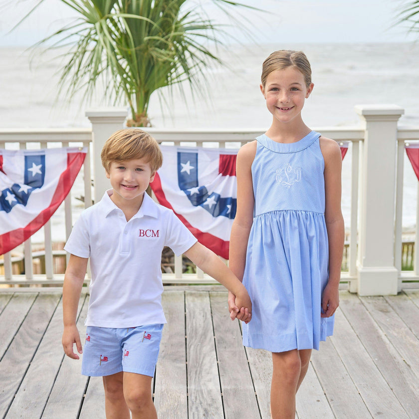 Embroidered Basic Short - Flags