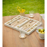 Lacquer Raffia Backgammon Set