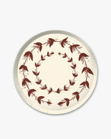 Verde Vines Dinner Plate Set in Ivory//Mahogany