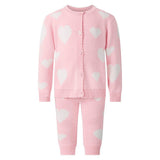Heart Knit Cardigan & Leggings Set