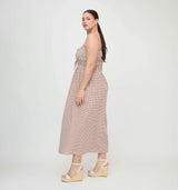 The Larissa Nap Dress - Cognac Gingham