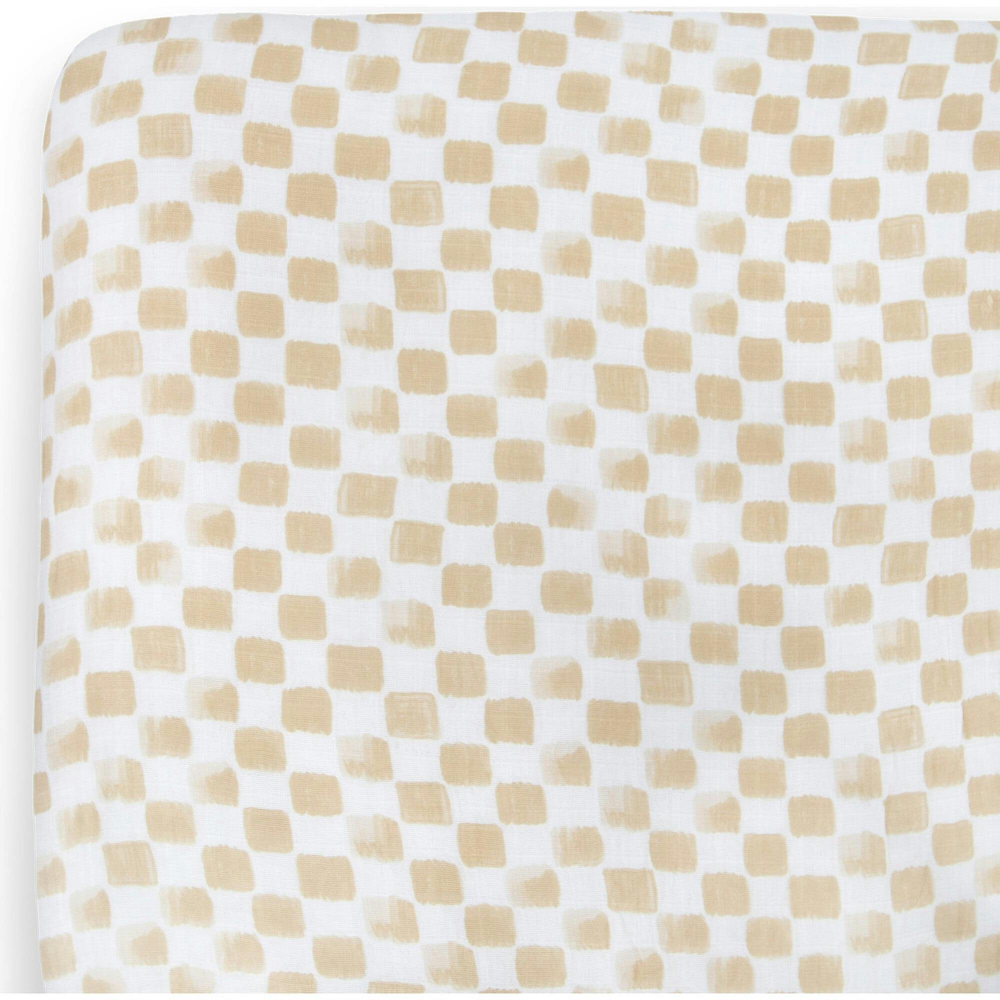Cotton Muslin Crib Sheet - Adobe Checker