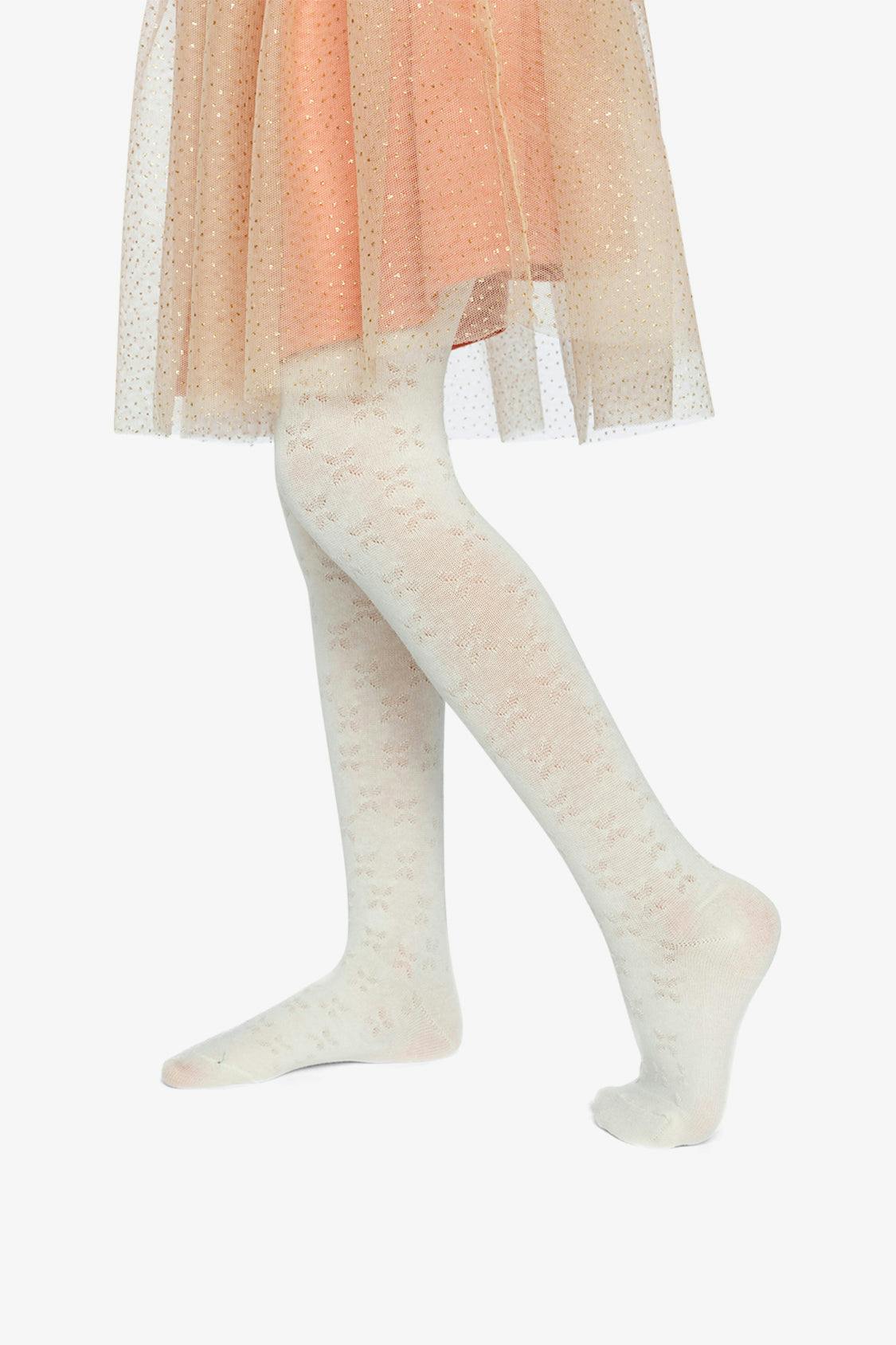 Knit Textured Tights Off-White